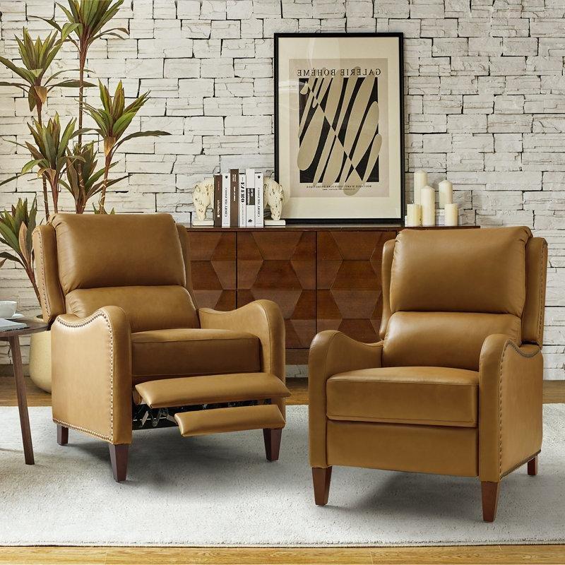 Camel Rengi Hakiki Deri Zımba Detaylı 3 Kademeli İkili Set Baba Koltuğu - 324396