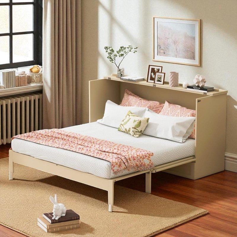 Çekmeceli USB Portlu MDF ve Çam Ağacı Duvar Yatağı - 191x145 cm - 266941