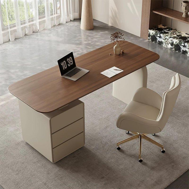 Ceviz 3 Çekmeceli MDF Dikdörtgen Ofis Masası - 325724