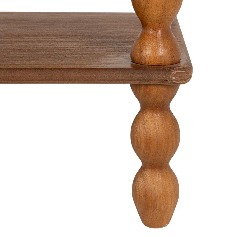 Ceviz Ahşap Asimetrik 4 Raflı Torna Ayaklı Kitaplık - 89x35x102 cm - 320352