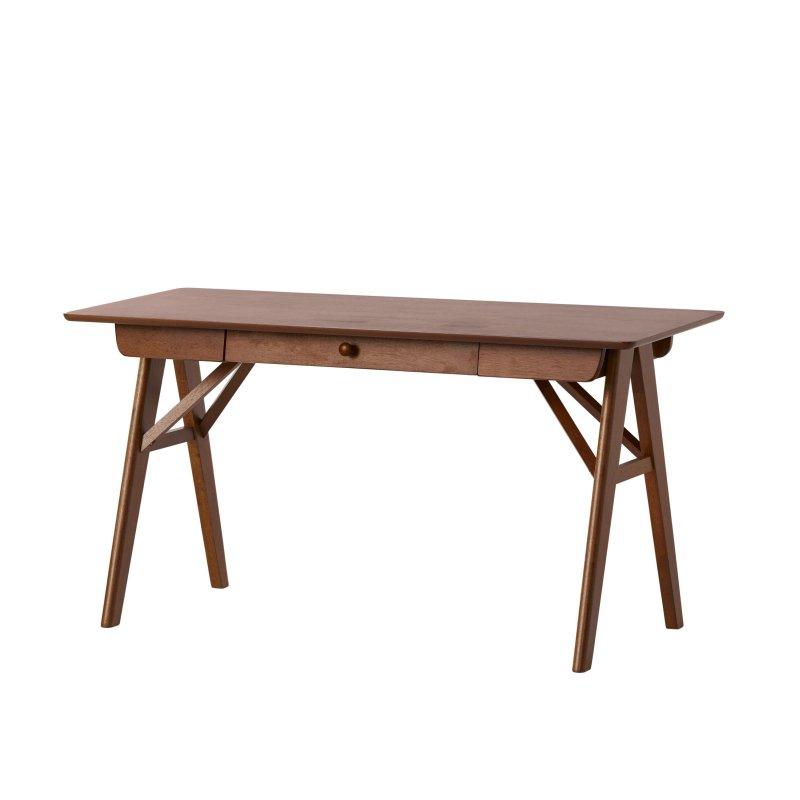 Ceviz Ahşap Çekmeceli A-Çerçeve Ayaklı Ofis Masası - 145x59 cm - 327649