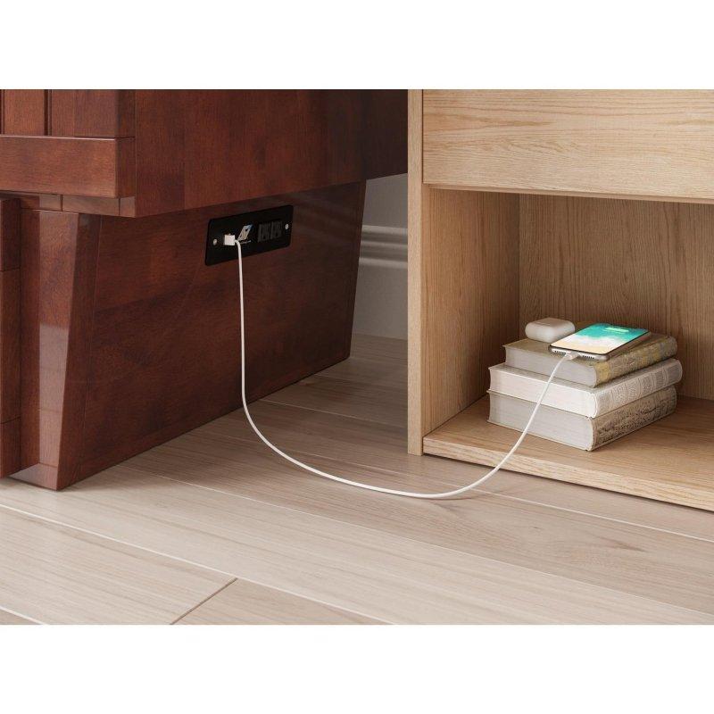 Ceviz Ahşap Çekmeceli ve USB Şarjlı Yataklı Duvar Yatağı - 265828