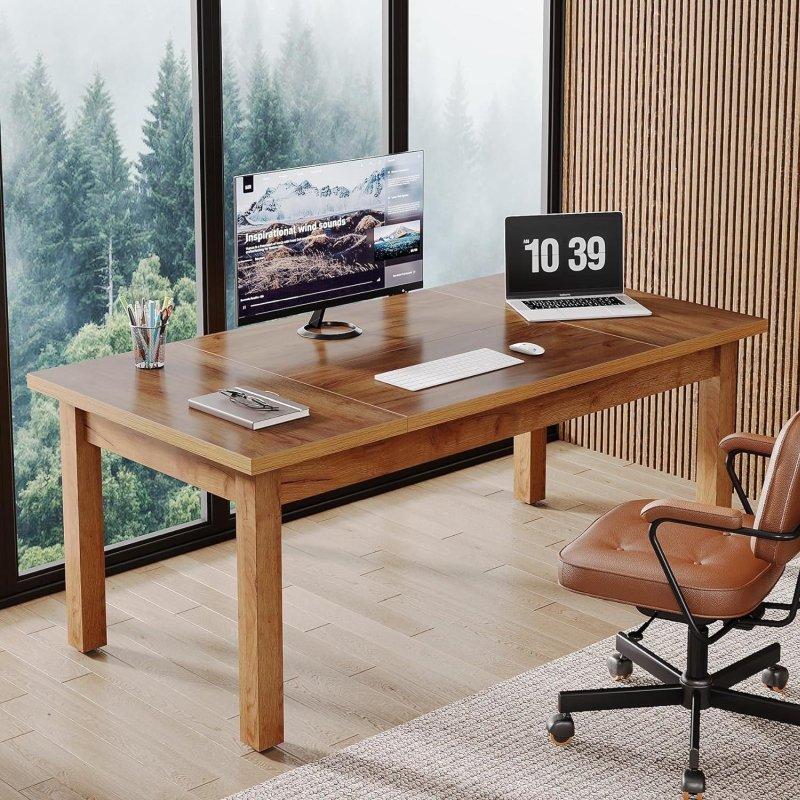 Ceviz Ahşap Geniş Yönetici Ofis Masası - 181 cm - 326891