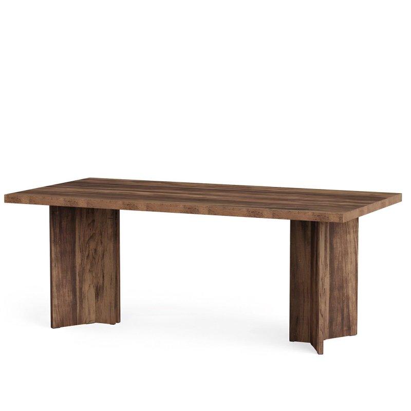 Ceviz Eskitme Tasarım Geniş Ofis Masası - 160 cm - 325732