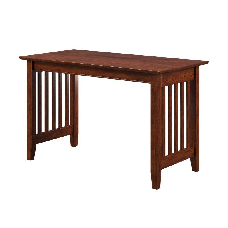 Ceviz Masif Ahşap USB Şarjlı Ofis Masası - 122 cm - 327030