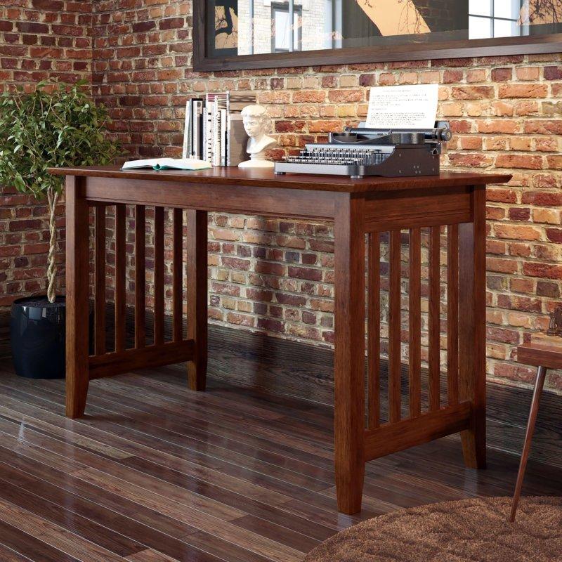 Ceviz Masif Ahşap USB Şarjlı Ofis Masası - 122 cm - 327030 Ceviz Masif Ahşap USB Şarjlı Ofis Masası - 122 cm - 327030