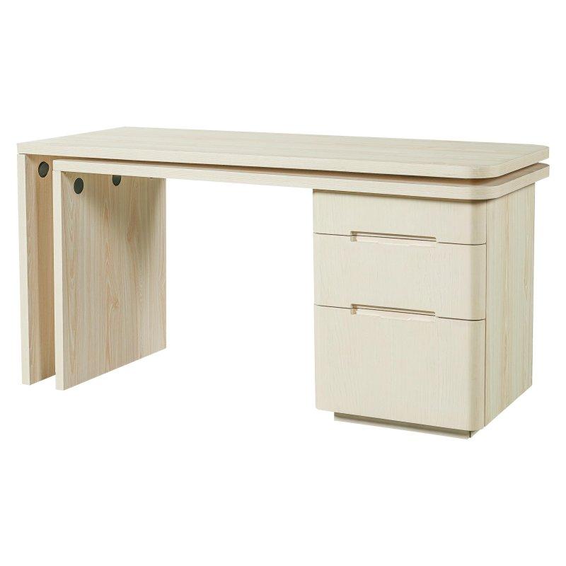 Ceviz MDF 3 Çekmeceli 360 Derece Dönebilen L Tipi Ofis Masası - 327520