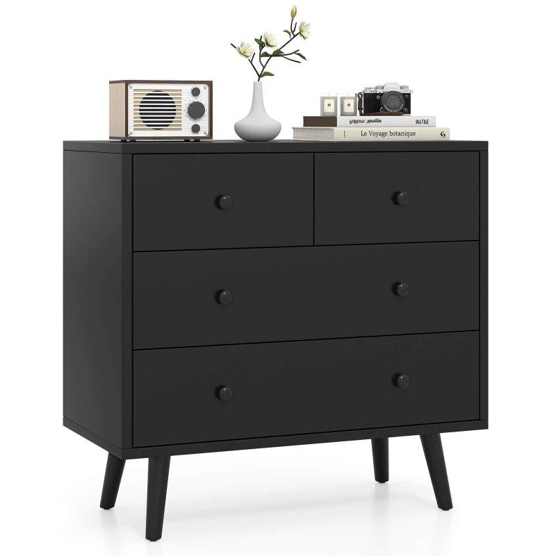 Ceviz MDF 4 Çekmeceli Şifonyer - 81 cm - 296897