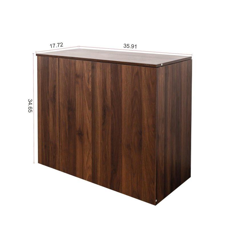 Ceviz MDF Çekmeceli Genişletilebilir Ofis Masası - 92x46x89 cm - 326924