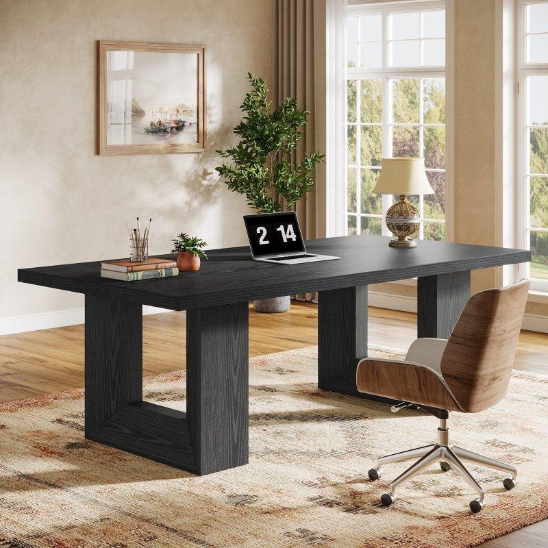Ceviz MDF Modern Dikdörtgen Ofis Masası - 160x80 cm - 327768