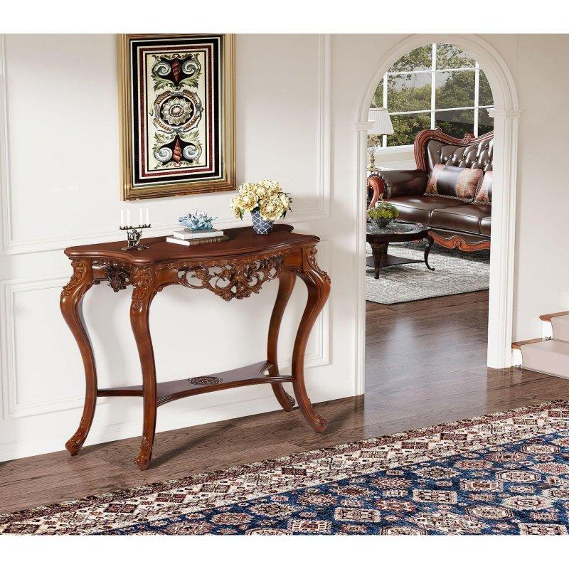 Ceviz MDF Oymalı İki Raflı Dresuar - 104 cm - 333111