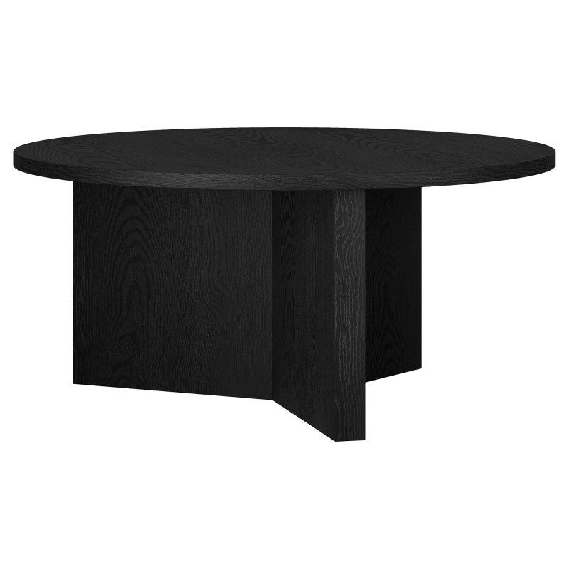 Ceviz MDF X-Ayaklı Yuvarlak Orta Sehpa - 92 cm - 242173