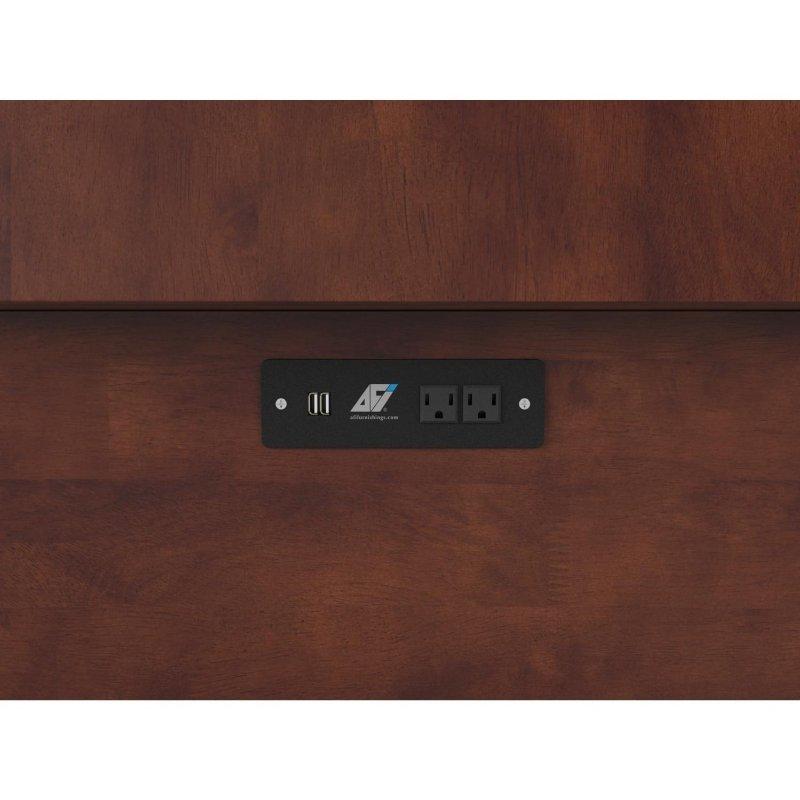 Ceviz Rengi Ahşap Saklama Alanlı ve USB Şarjlı Tek Kişilik Duvar Yatağı - 192x109x101 cm - 265893