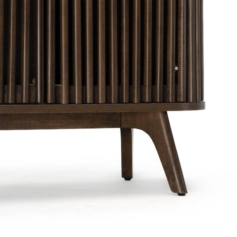 Ceviz Rengi Akasya Kaplama Çıtalı Kapaklı Bohem Konsol - 161x43x71 cm - 324727