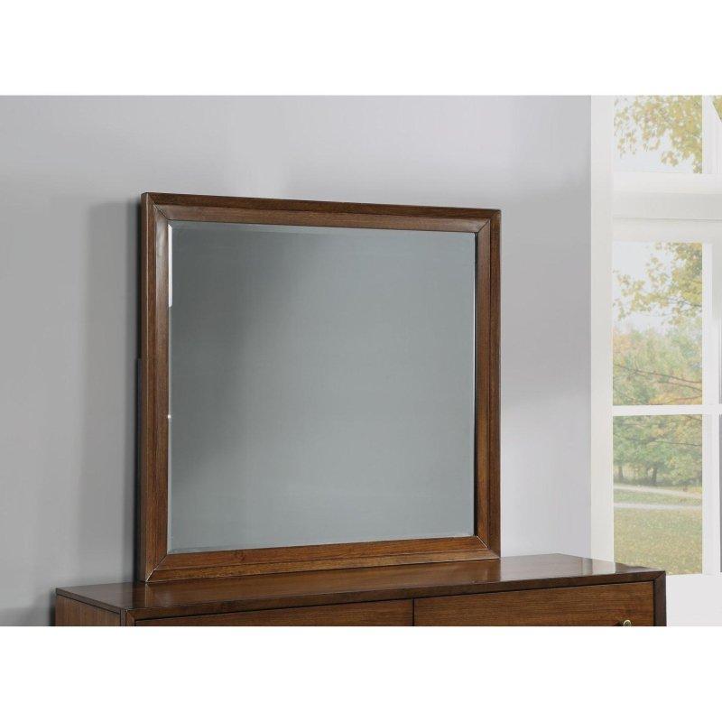 Ceviz Rengi Kauçuk Ağacı 6 Çekmeceli Pirinç Kulplu Retro Şifonyer - 148x87x46 cm - 306112