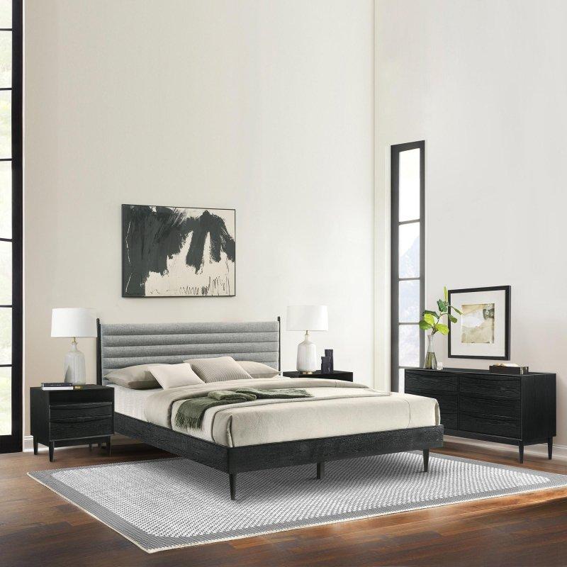 Ceviz Rengi Kauçuk Ağacı ve Kaplama 6 Çekmeceli Yüzyıl Ortası Tasarım Şifonyer - 140x46x77 cm - 302438