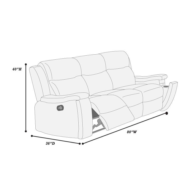 Ceviz Rengi Masif Ahşap Bardaklıklı Mekanizmalı Bohem Koltuk - 204x102x94 cm - 288528