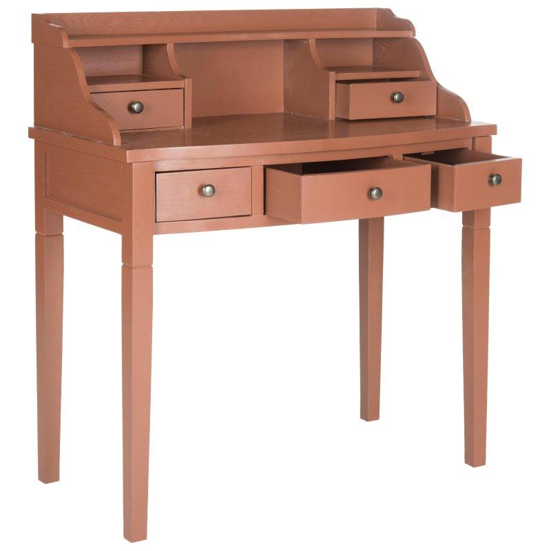 Çikolata Kahve Çam Ağacı ve MDF Bölmeli Ofis Masası - 92x49x103 cm - 327392