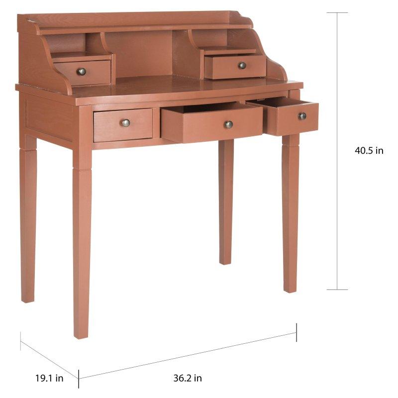 Çikolata Kahve Çam Ağacı ve MDF Bölmeli Ofis Masası - 92x49x103 cm - 327392