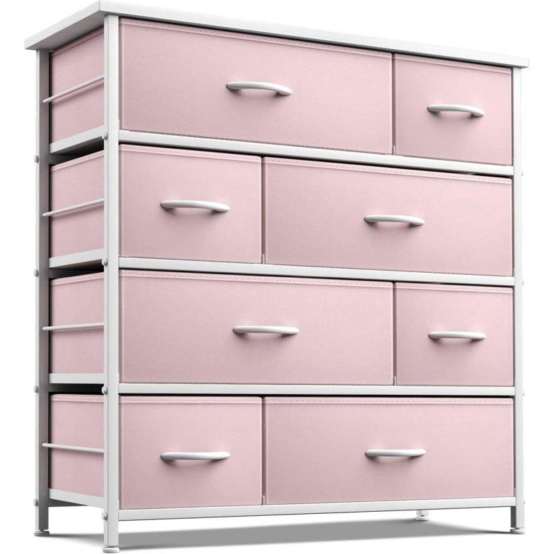 Çok Renkli Metal Gövdeli 8 Kumaş Çekmeceli Şifonyer - 87x30x92 cm - 296027