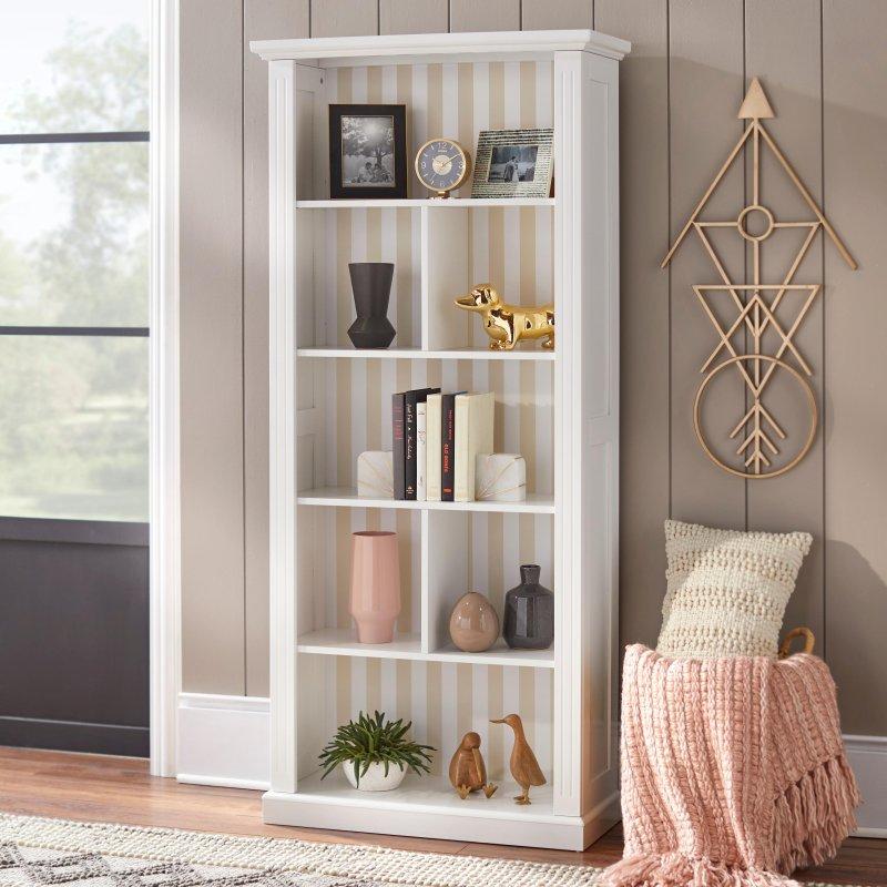 Dekoratif Profilli MDF 5 Raflı Kitaplık - 178x81x32 cm - 312831