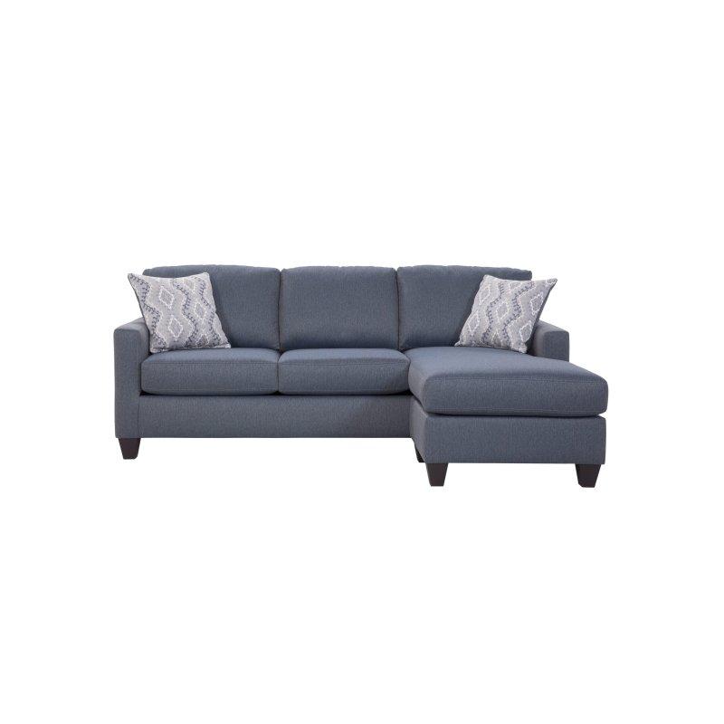 Denim Mavi Kumaş USB Portlu Hareketli Şezlonglu Bohem Koltuk - 229x166 cm - 282064