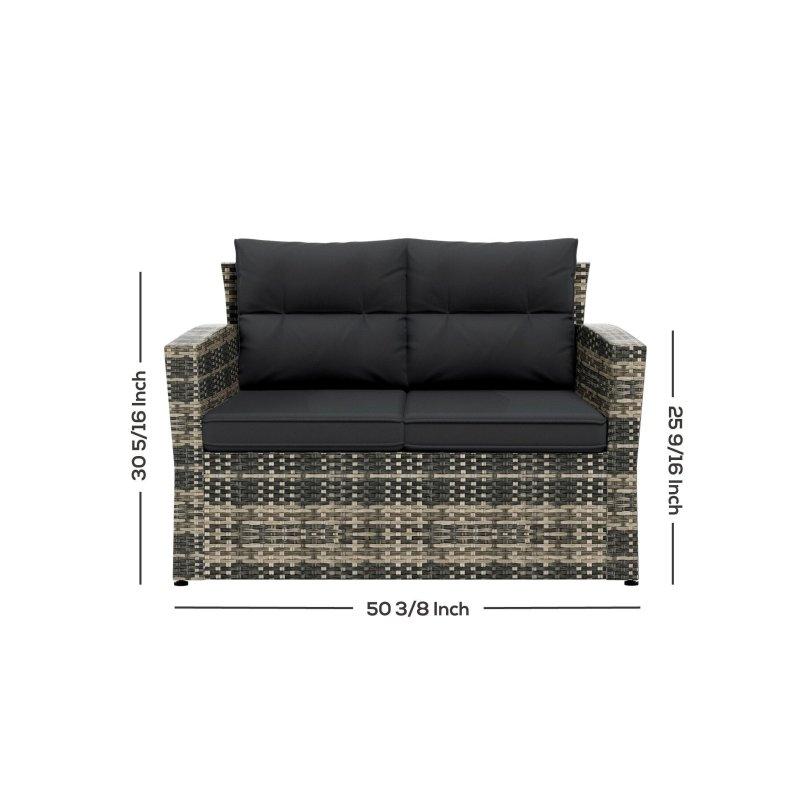 Depolama Alanlı Rattan Minderli 4 Kişilik Bahçe Takımı - 270838