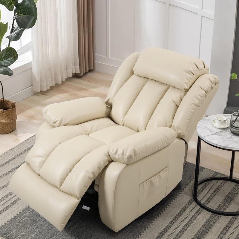 Deri Çift Motorlu Asansörlü Isıtmalı ve Masajlı Baba Koltuğu - 100x102 cm - 321883