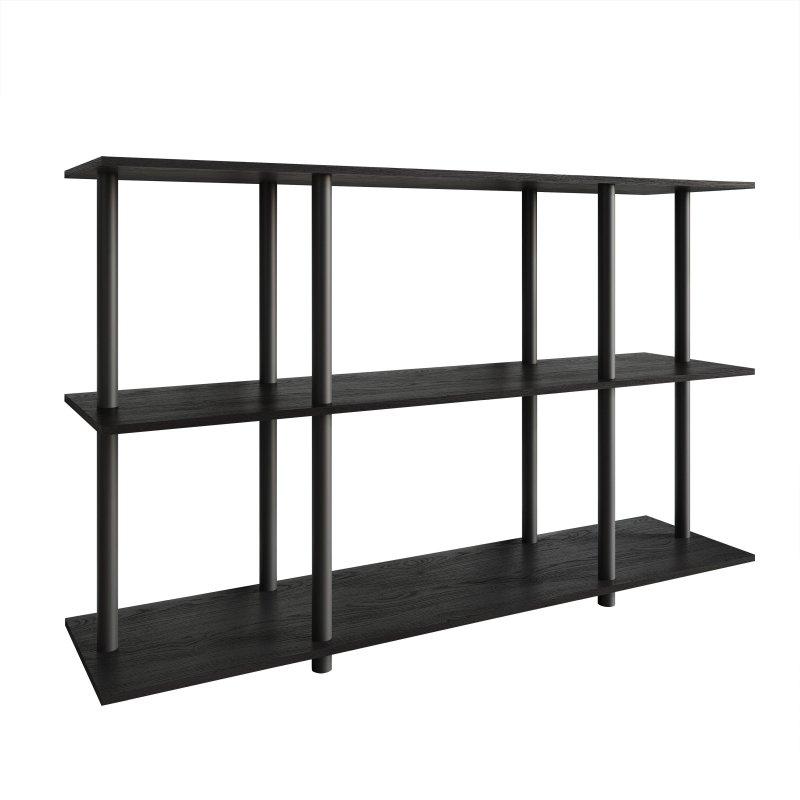 Doğal Ahşap 3 Raflı Geniş Kitaplık - 121x31x76 cm - 315032