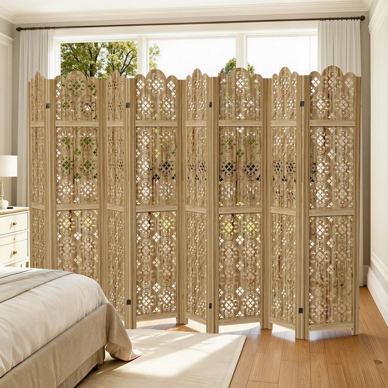 Doğal Ahşap 8 Panelli Katlanır Paravan - 171x323x3 cm - 321014 Doğal Ahşap 8 Panelli Katlanır Paravan - 171x323x3 cm - 321014
