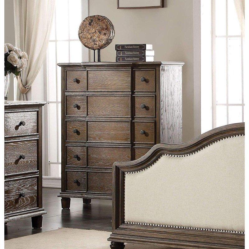 Doğal Ahşap Laminat 5 Çekmeceli Şifonyer - 102x127 cm - 310542