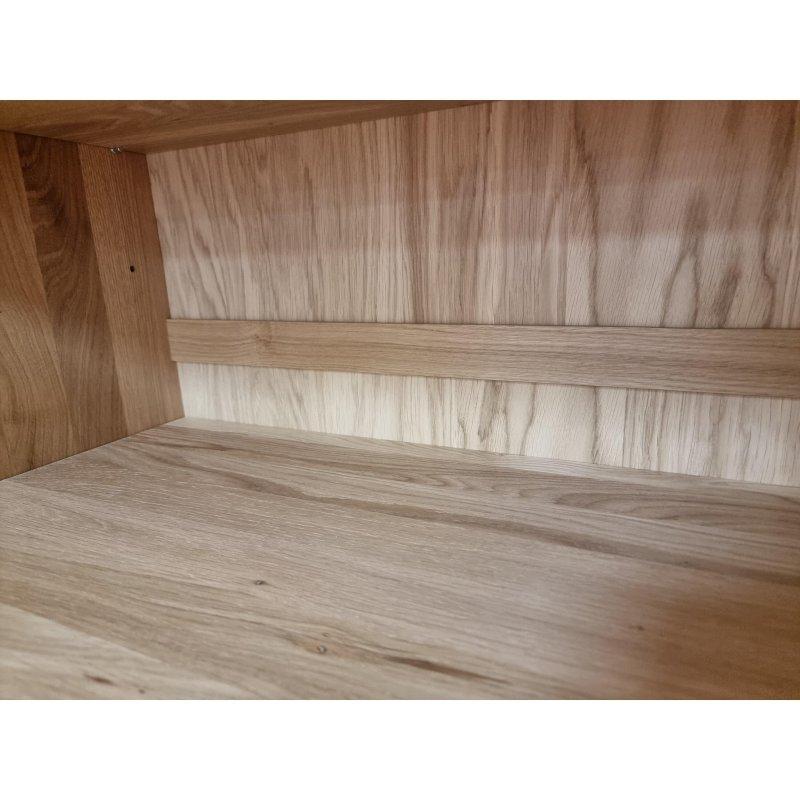 Doğal Ahşap Masif Meşe Modüler 6 Raflı Kitaplık - 163x91 cm - 312931