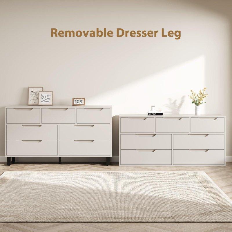 Doğal Ahşap Tonlu MDF 6 Çekmeceli Sökülebilir Ayaklı Yatay Şifonyer - 120 cm - 306981