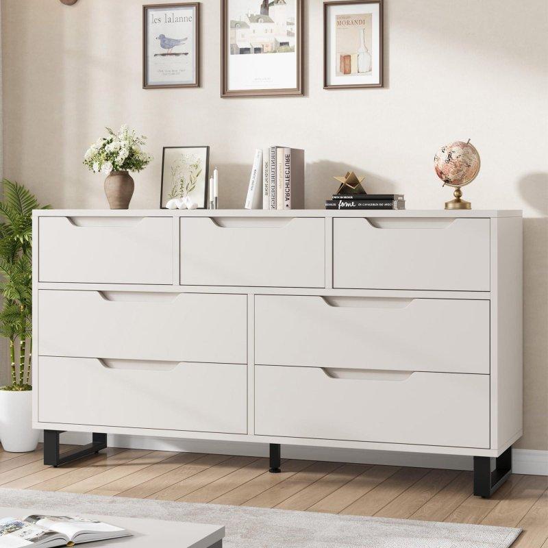 Doğal Ahşap Tonlu MDF 6 Çekmeceli Sökülebilir Ayaklı Yatay Şifonyer - 120 cm - 306981
