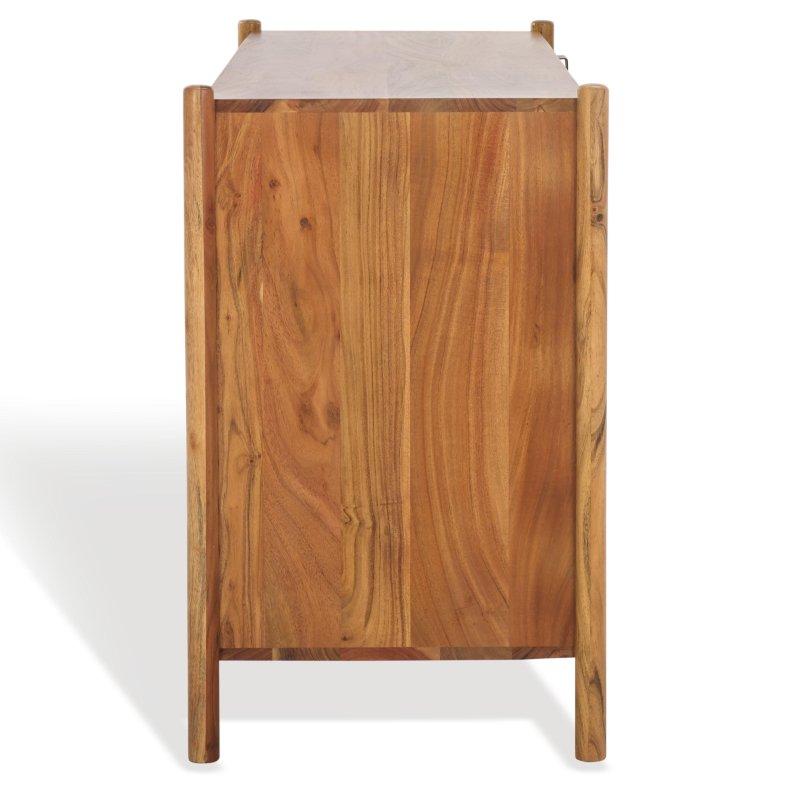 Doğal Akasya Ağacı 6 Çekmeceli Montajsız Şifonyer - 135x79 cm - 306170