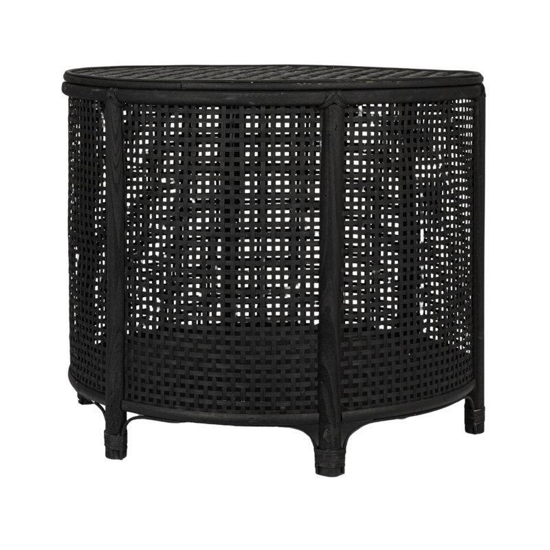 Doğal Bambu ve Rattan Depolamalı Yuvarlak Orta Sehpa - 61 cm - 244327