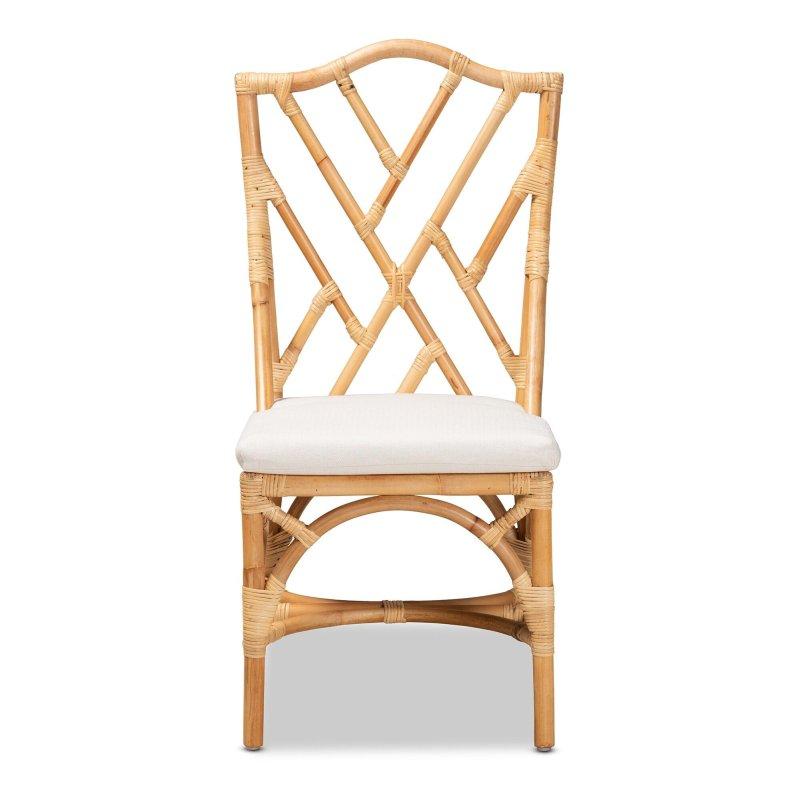 Doğal El Yapımı Minderli Rattan Sandalye - 103x54x58 cm - 253284