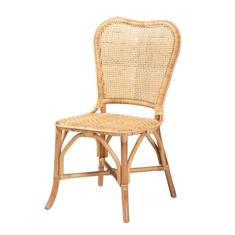 Doğal Kahverengi El Yapımı Bohem Tasarım Rattan Sandalye - 253161
