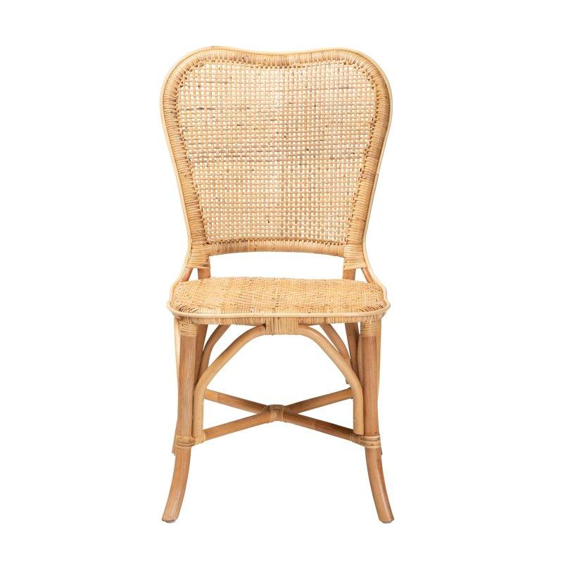Doğal Kahverengi El Yapımı Bohem Tasarım Rattan Sandalye - 253161