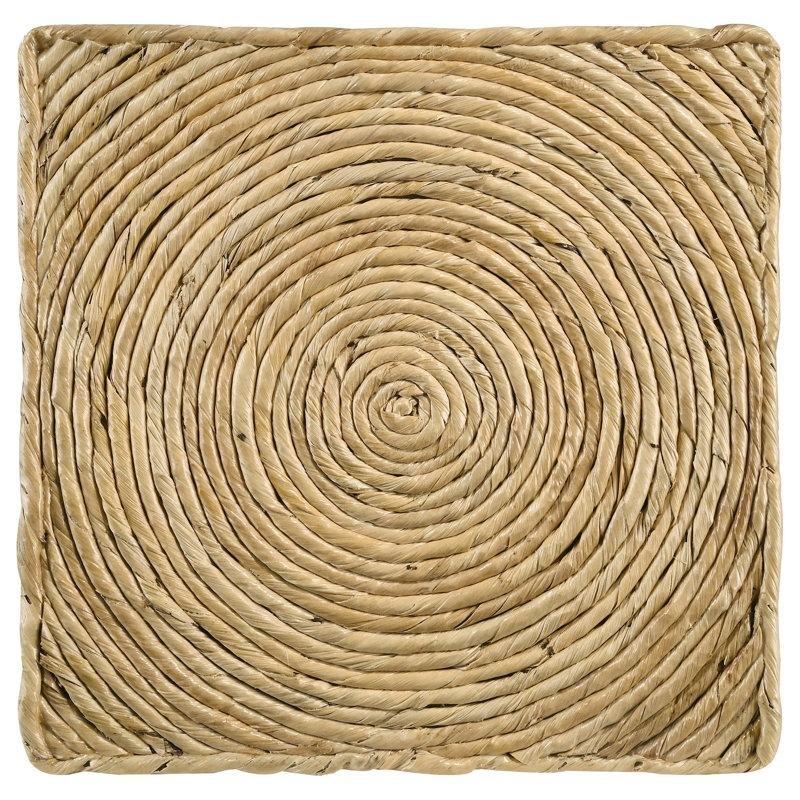 Doğal Kahverengi Rattan ve Muz Lifi El Örgüsü Üç Ayaklı Yuvarlak Orta Sehpa - 92 cm - 244006