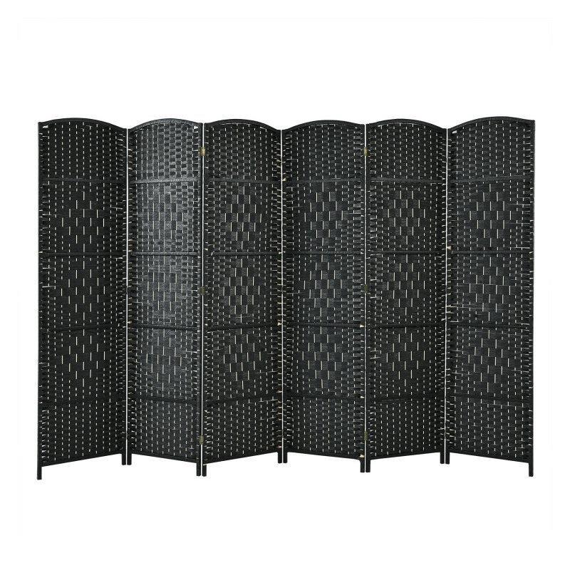 Doğal Kavak Masif Ahşap Katlanır 6 Panelli Paravan - 181x274x13 cm - 321282