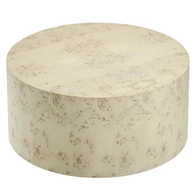 Doğal Kök Kaplama Ahşap Masif Tasarım Yuvarlak Orta Sehpa - 89 cm - 240346