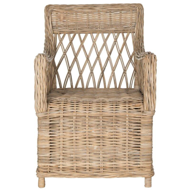 Doğal Kollu Örgü Sırtlı Rattan Sandalye - 61x72x94 cm - 252964