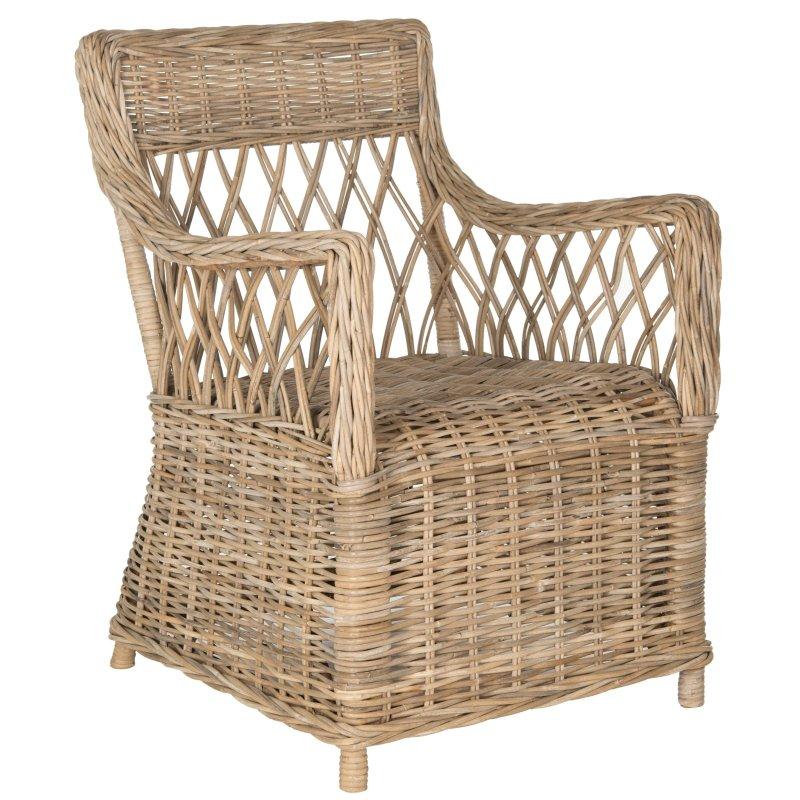 Doğal Kollu Örgü Sırtlı Rattan Sandalye - 61x72x94 cm - 252964