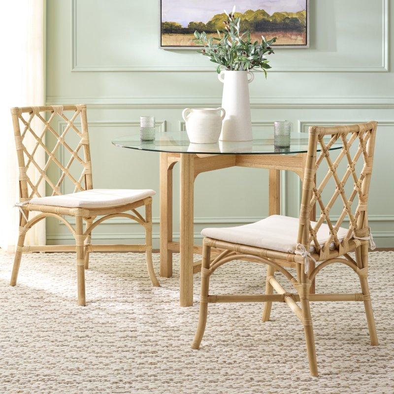 Doğal Kolsuz 2li Set Rattan Sandalye - 59x49x94 cm - 253168
