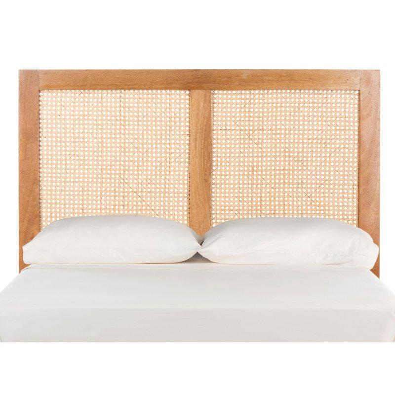 Doğal Mango Ağacı ve Rattan Hasır Örgülü Yatak Başlığı - 335390