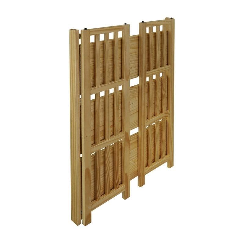 Doğal Masif Çam Katlanabilir 4 Raflı Kitaplık - 67x107 cm - 318143