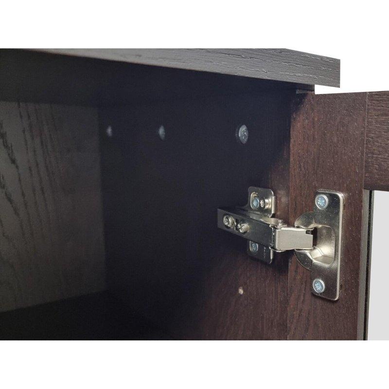 Doğal Masif Meşe 6 Raflı Modüler Cam Kapaklı Kitaplık - 82x182 cm - 239149