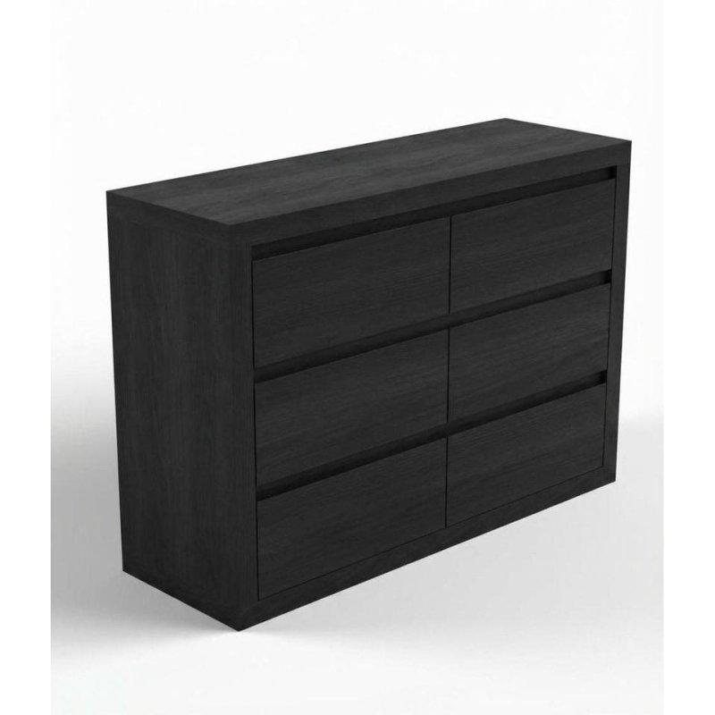 Doğal MDF 6 Çekmeceli Kulpsuz Modern Şifonyer - 309906