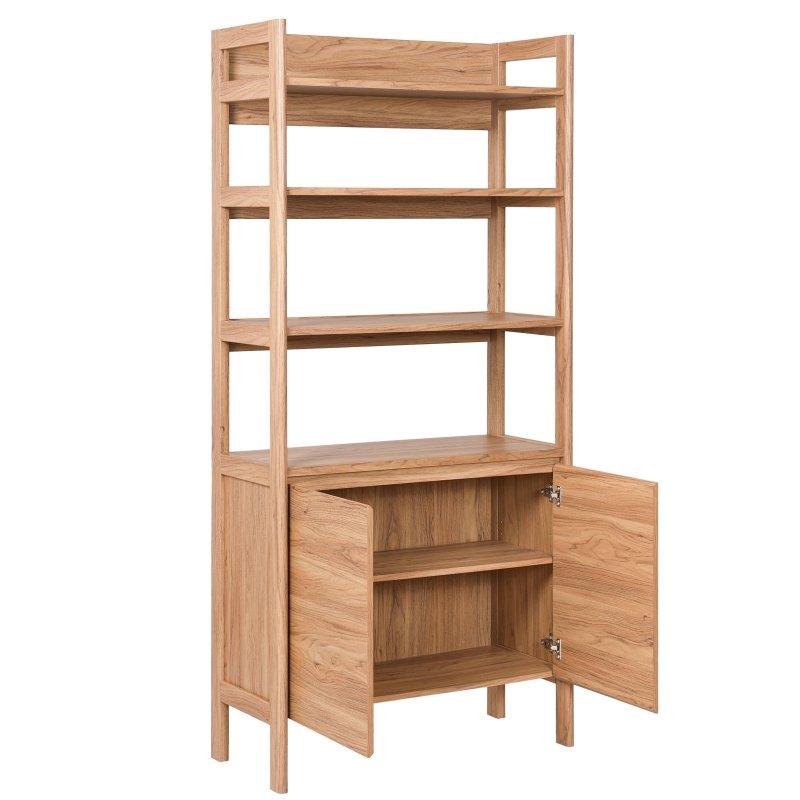 Doğal MDF Kapaklı Kitaplık - 84x36x181 cm - 315842